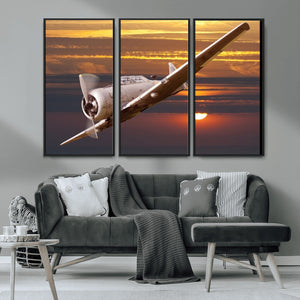 Old War Plane Wall Art Canvas Print
