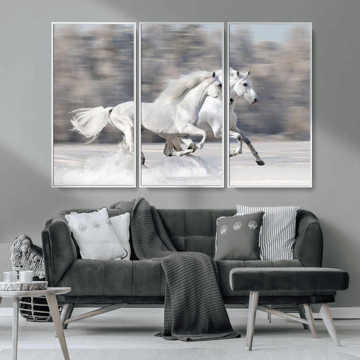 The White Horses Wall Art, Framed White Horses Wall Art