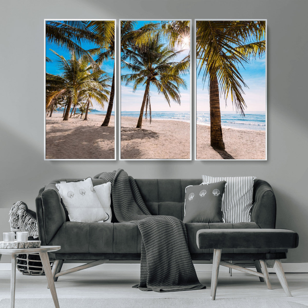 Palm Beach Tropical Island Wall Art Canvas Print