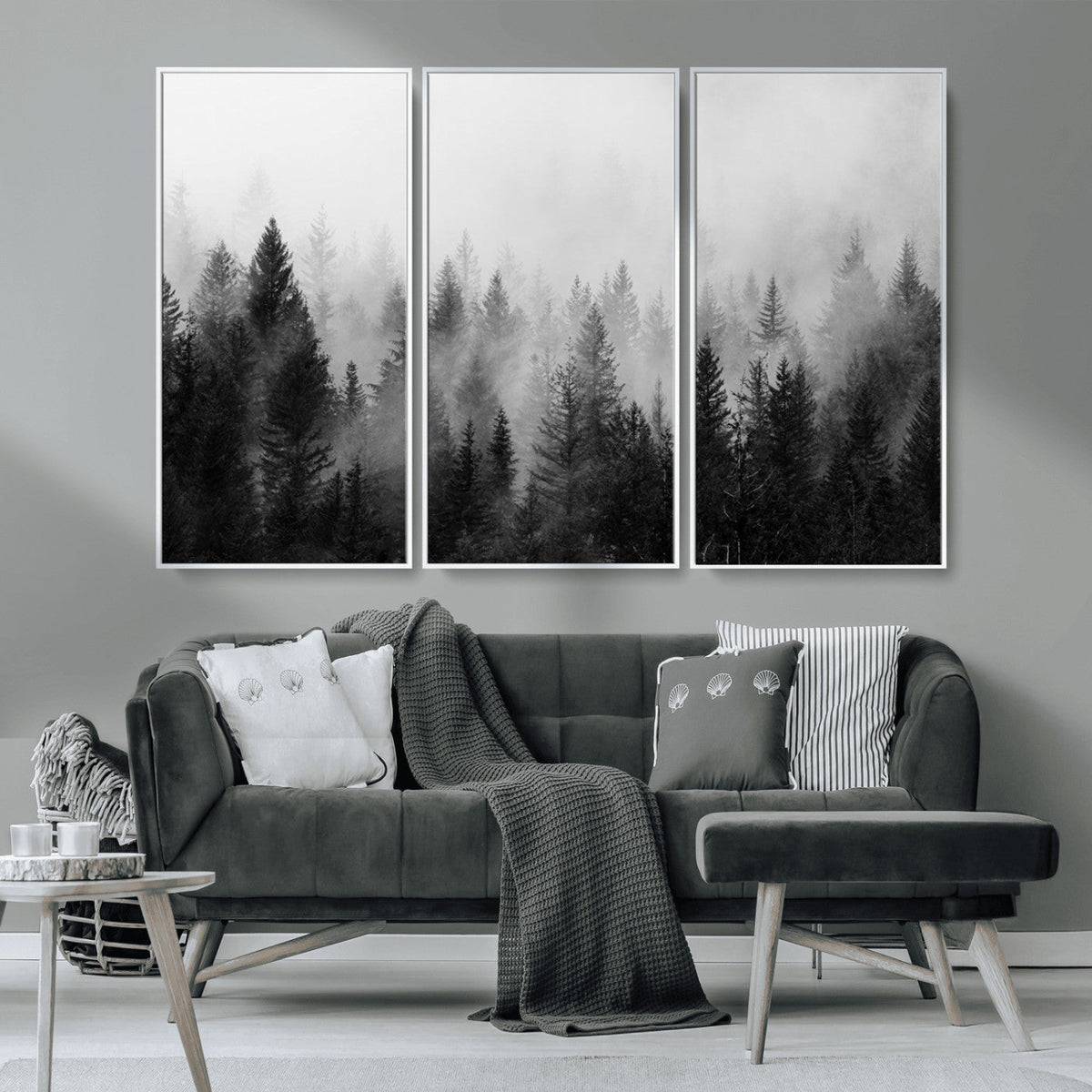 Fogy Forest Canvas Wall Art Print - Mountain Wall Art with