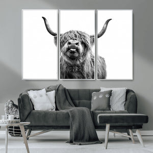 Fanny Scottish Highland Cow Cattle Art Print Farmhouse Wall