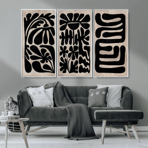 Canvas Print Wall Art Abstract Art Boho, Framed Boho Art