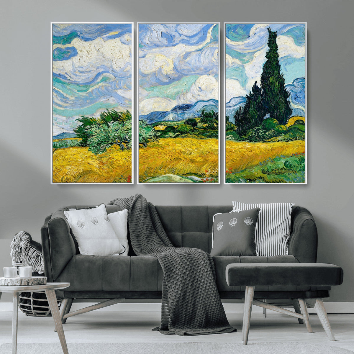 Wheatfield With Cypresses By Van Gogh Painting Wall Art
