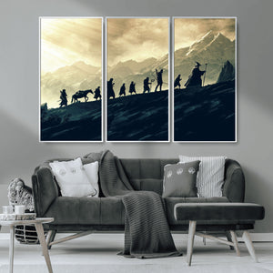 Fellowship Journey Wall Art – Fantasy Adventure Canvas Print
