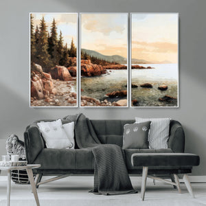 Serene Coastal View of Acadia National Park Wall Art -
