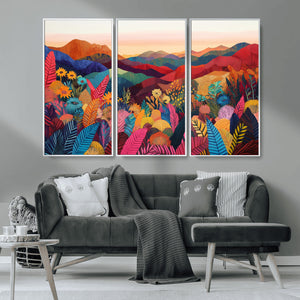 YAYOI KUSAMA Abstract Print - Landscape Canvas Wall Art