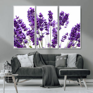 Lavender Flower Wall Art Canvas Print