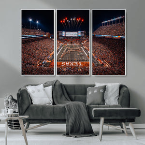 Texas Stadium Night Game Wall Art Canvas Print – Vibrant