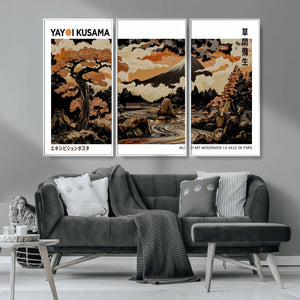 Modern Japanese Wall Art Canvas Print – Framed Abstract