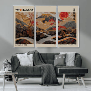 Modern Japanese Wall Art Canvas Print – Framed Abstract