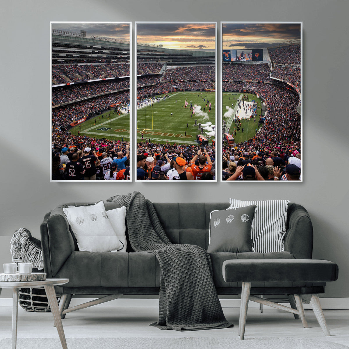 Chicago Bears Soldiers Field Wall Art Canvas Print – Framed