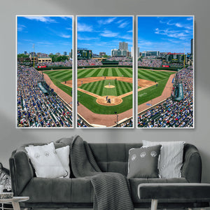 Wrigley Field Baseball Stadium Canvas Wall Art – Packed