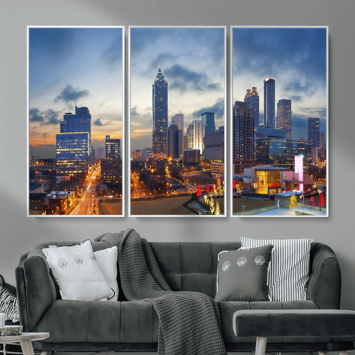 Atlanta Skyline Wall Art Canvas Print, Atlanta Downtown