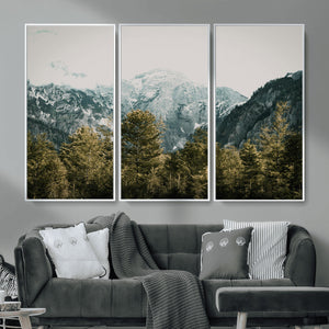 Mountain Forest Wall Art Canvas Print, Alpine Landscape
