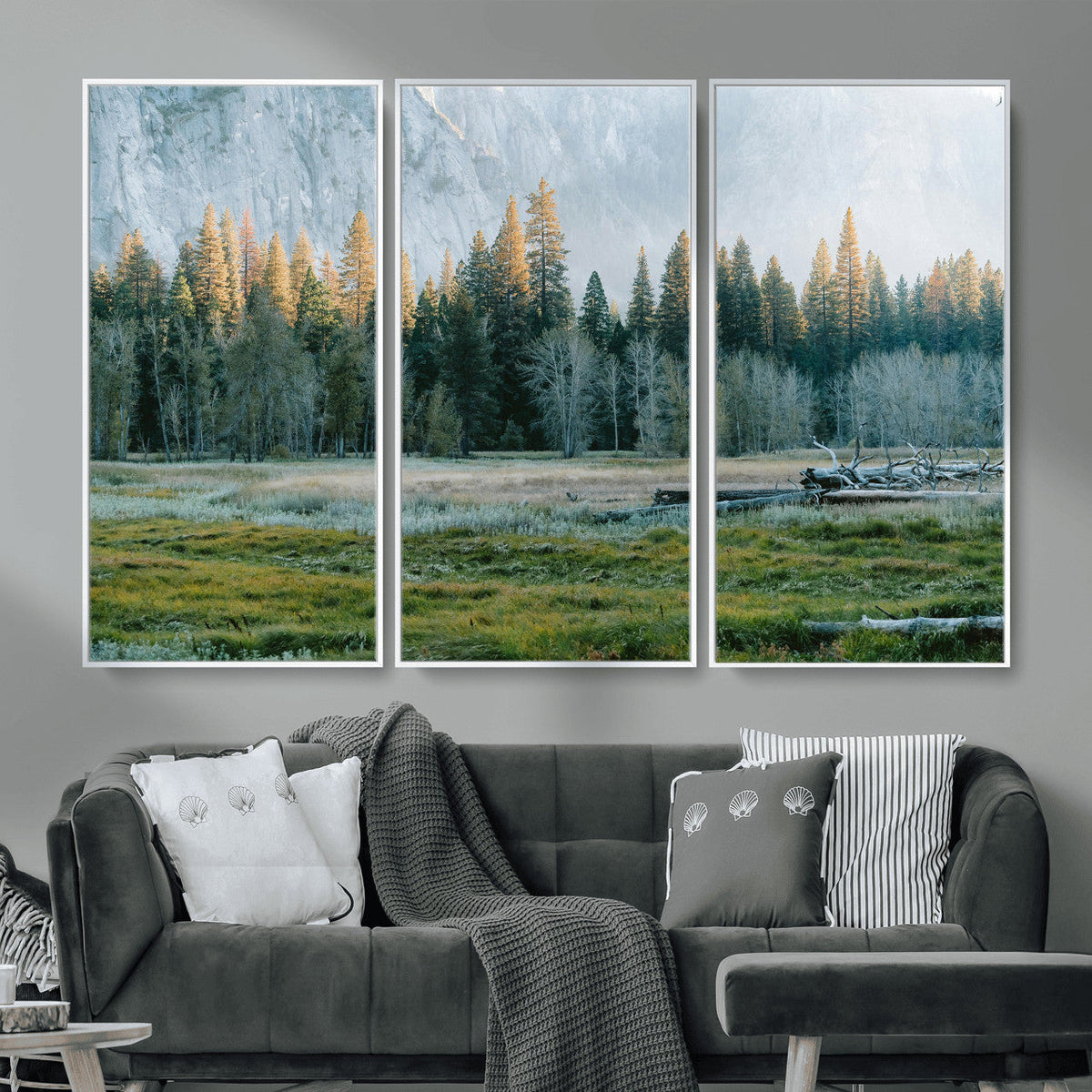 Forest Meadow Wall Art Canvas Print, Pine Tree Landscape