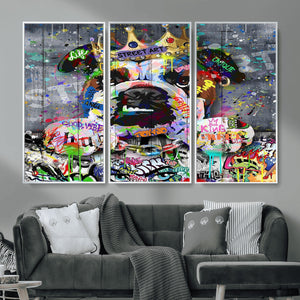 Graffiti Dog Wall Art Decor for Teen Bedroom - Abstract