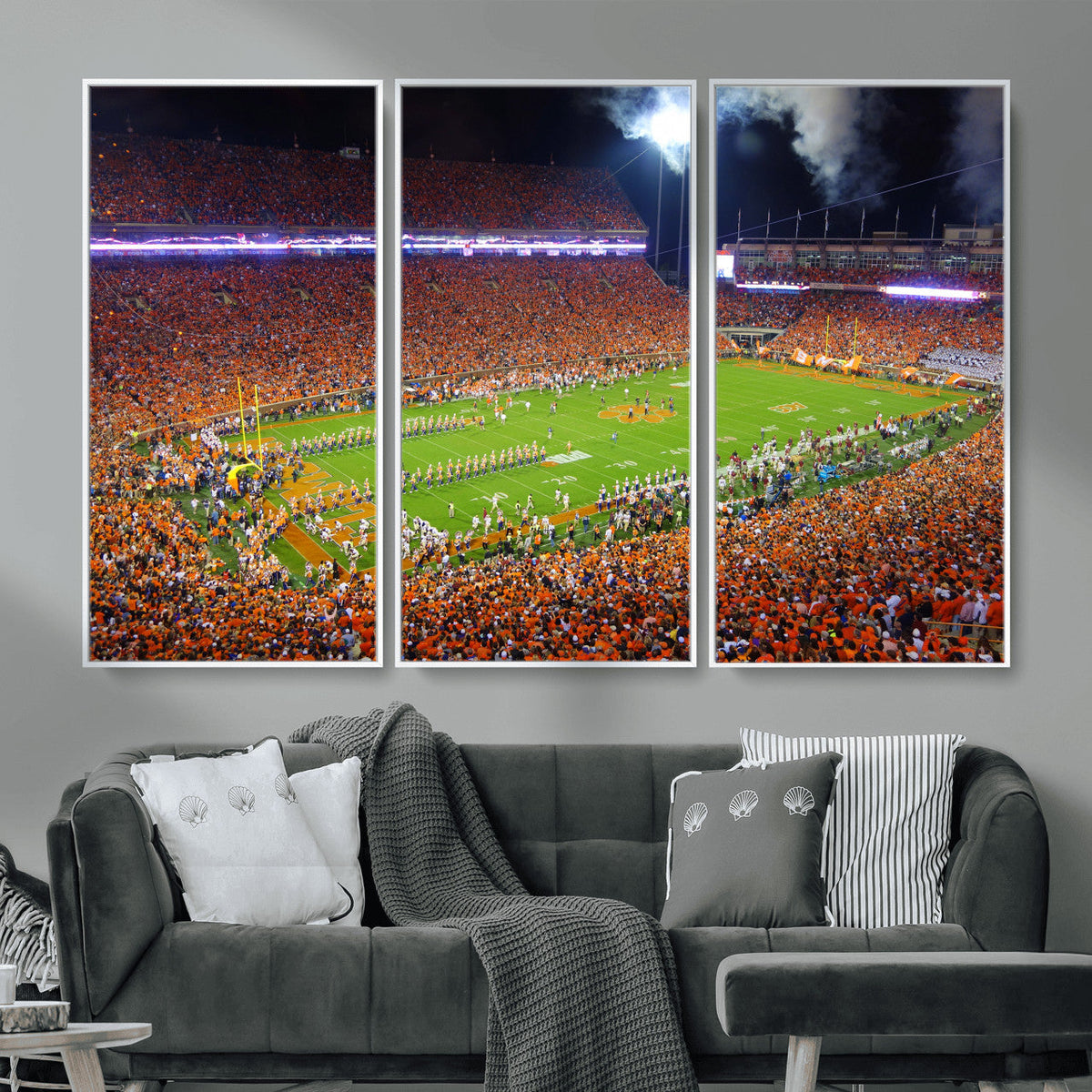 Clemson Football Stadium Wall Art Canvas Print, College