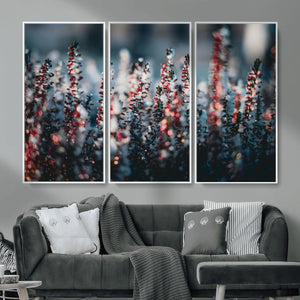 Winter Heather Wall Art Canvas Print, Frosted Floral Nature