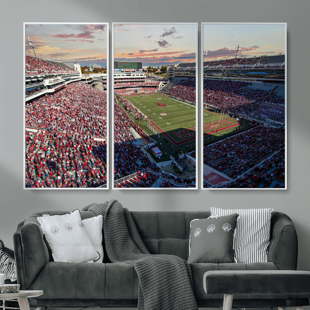 Donald W. Reynolds Razorback Stadium Wall Art Canvas Print –