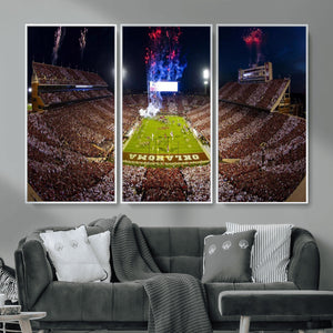 Oklahoma Memorial Stadium Wall Art Canvas Print – Oklahoma