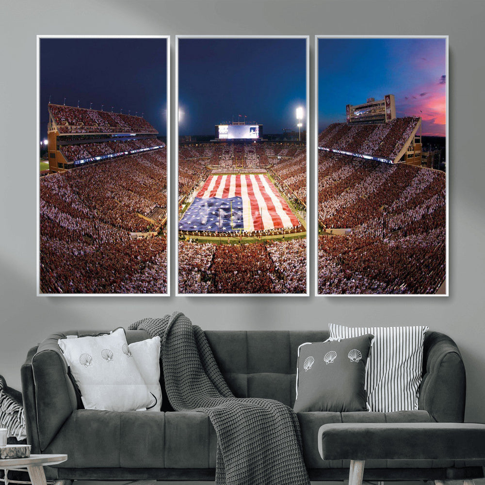 Oklahoma Memorial Stadium Wall Art Canvas Print – Oklahoma