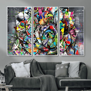 Abstract Graffiti Collage Street Art Wall Art Canvas Print