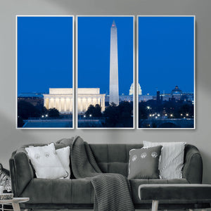 Washington DC Skyline Wall Art Canvas Print – Lincoln