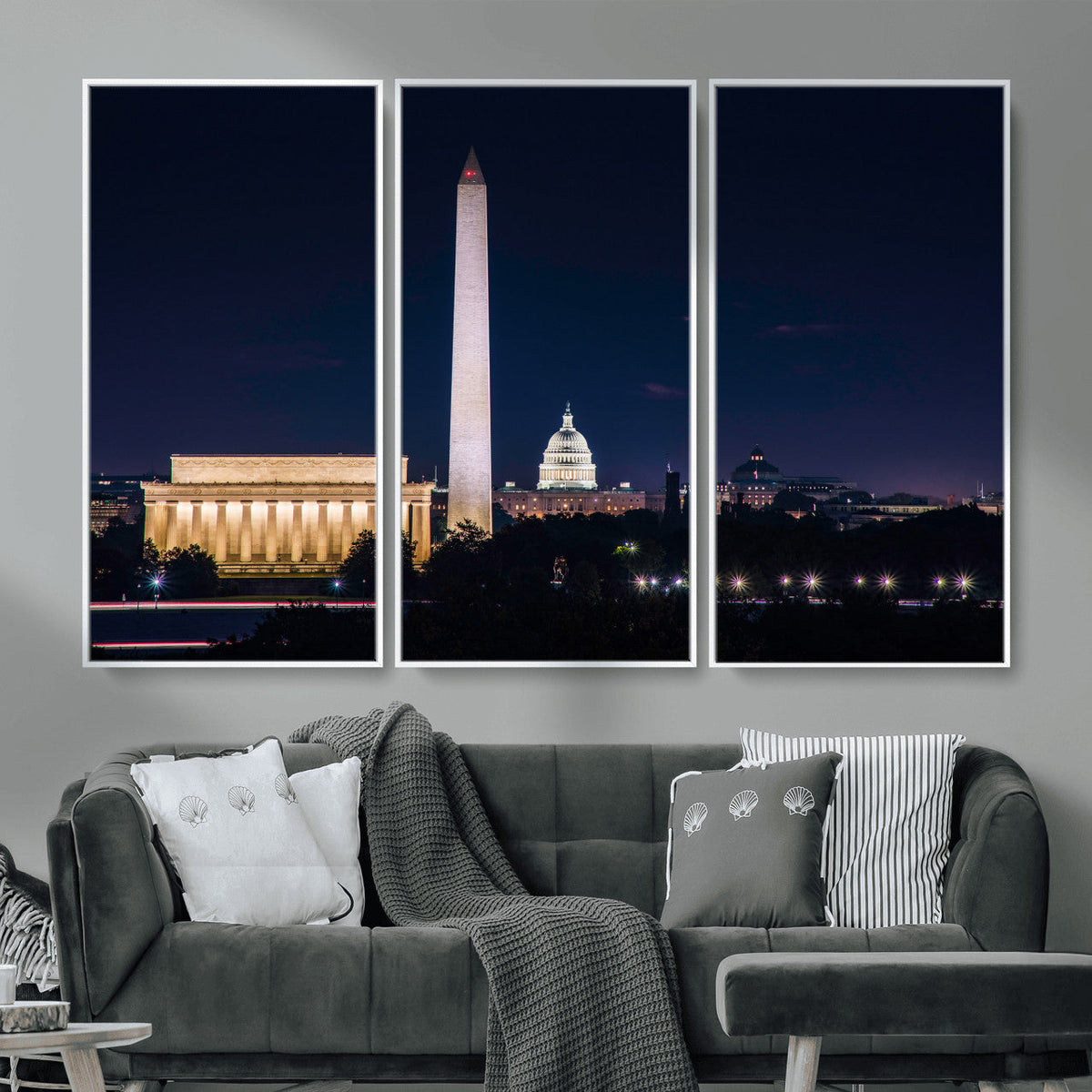 Washington White House Skyline Wall Art Canvas Print –