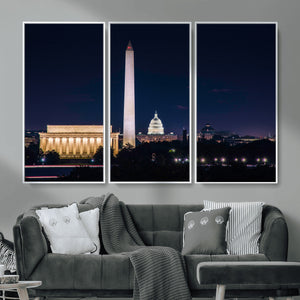 Washington White House Skyline Wall Art Canvas Print –