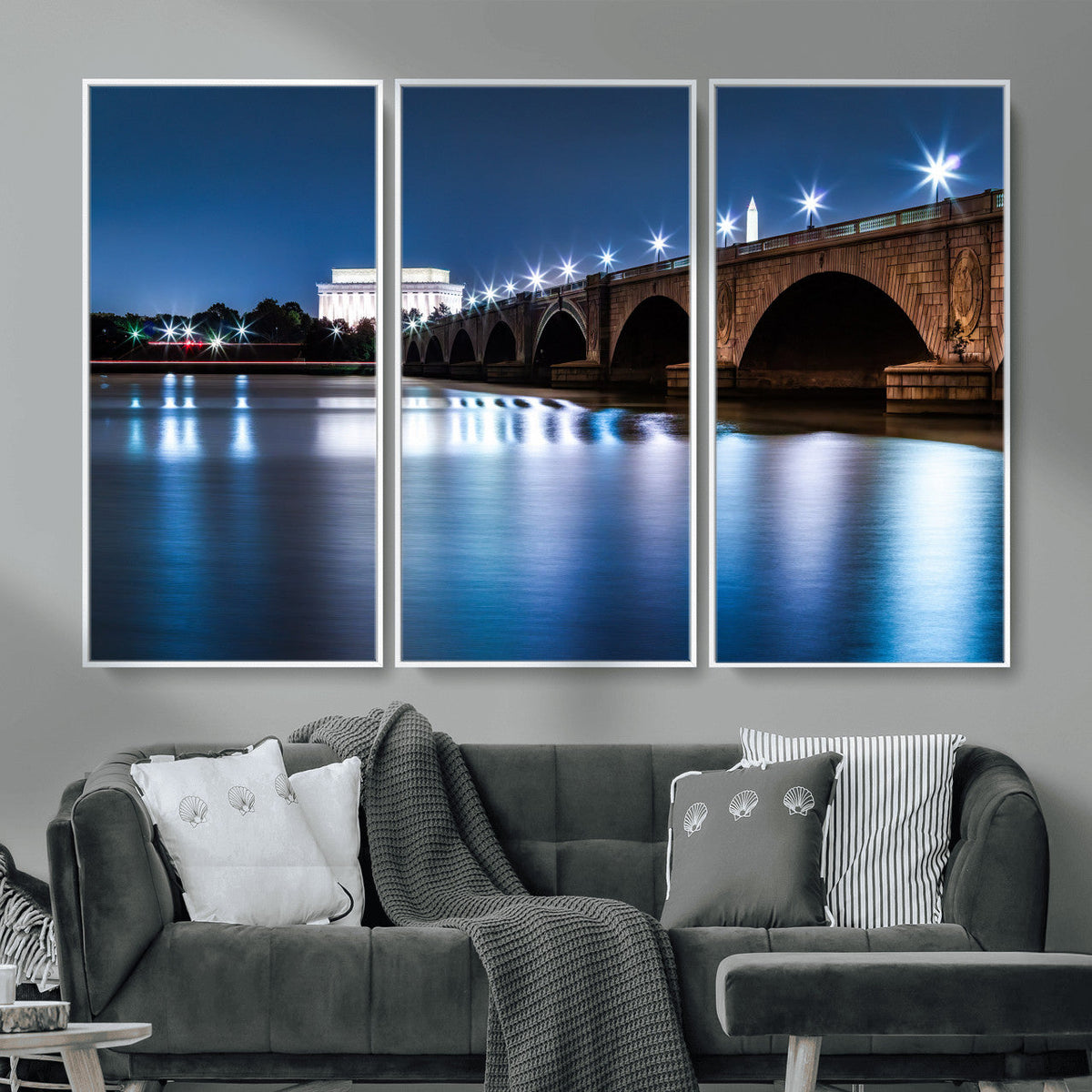 Washington DC Wall Art Canvas Print – Lincoln Memorial Night