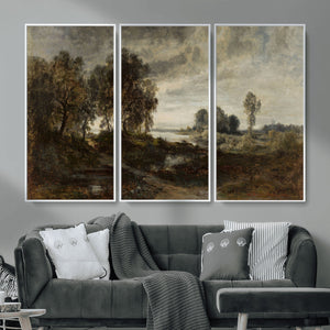 Adolf Dressler Landscape of the Oder River Wall Art Canvas