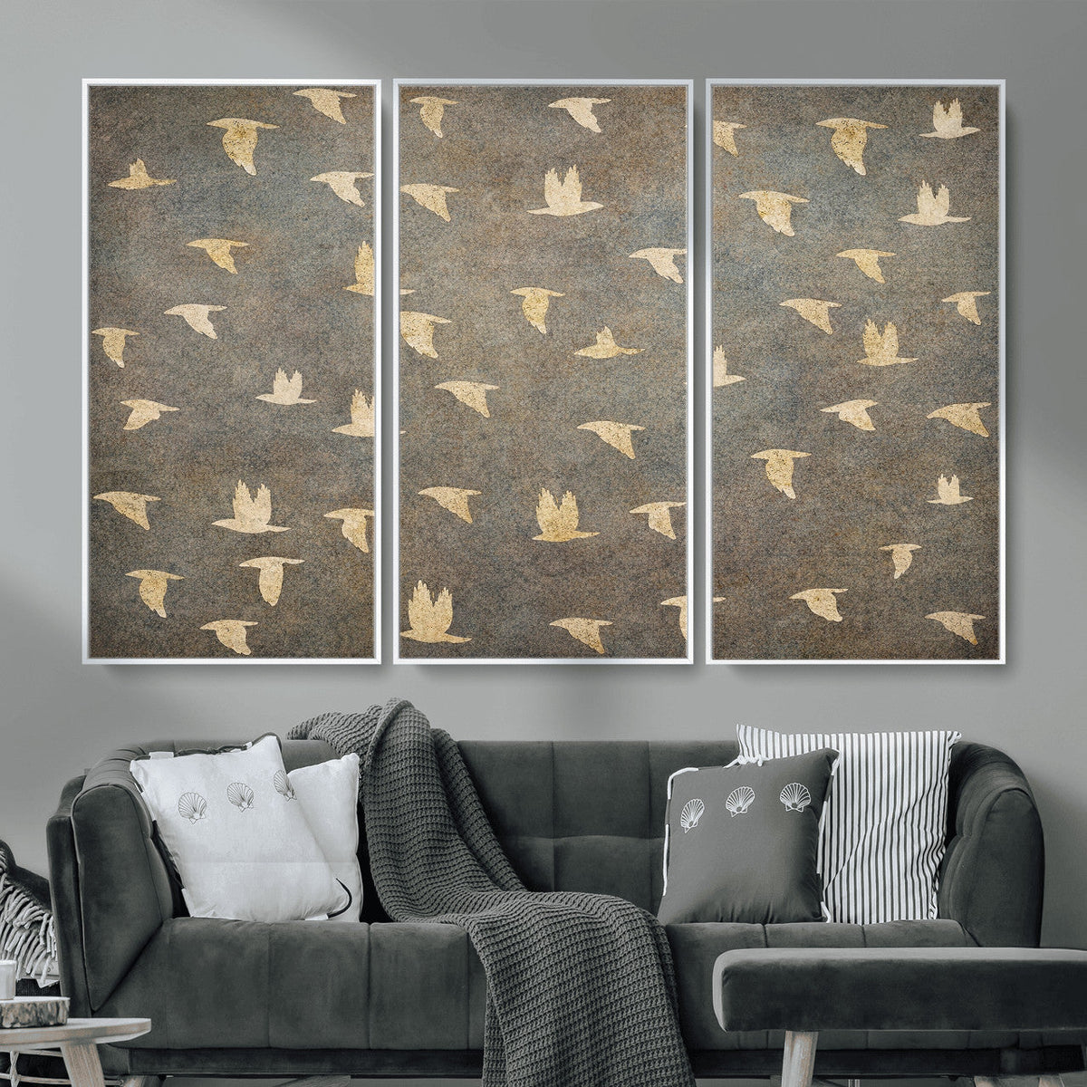 Abstract Birds Wall Art Canvas Print