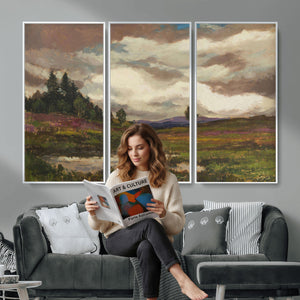 Gustav Macoun Heathland Canvas Print, Czech Landscape Oil