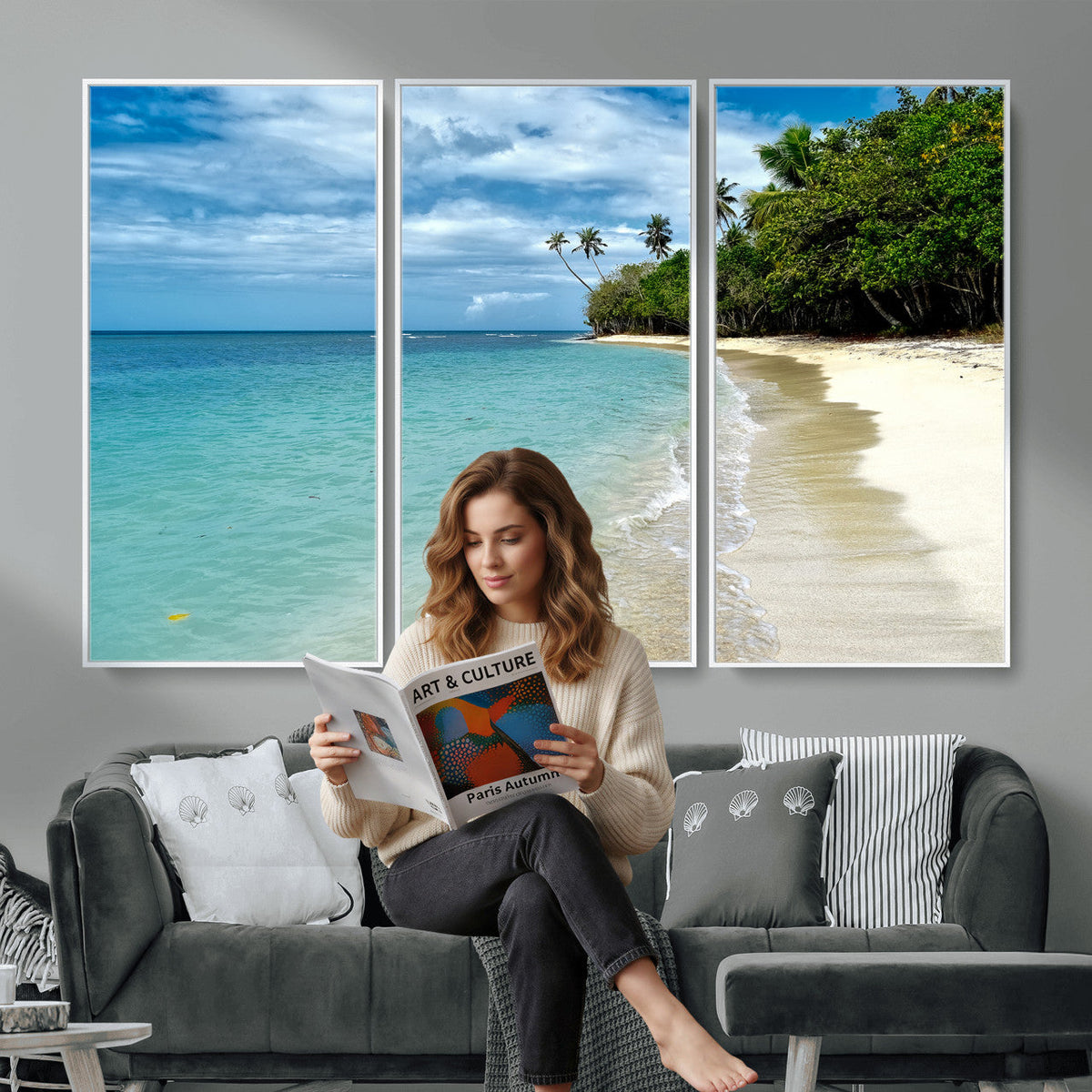Puerto Rico Beach Paradise Wall Art – Tropical Coastal Print