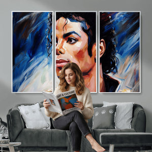 Abstract Michael Jackson Photo Wall Art Canvas Print