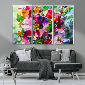 Oil Flower Abstract Canvas Print