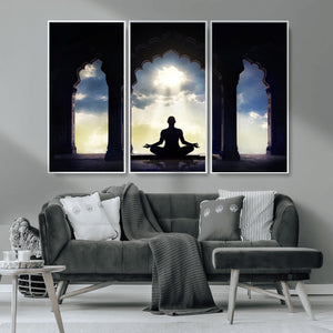 Women and Yoga Wall Art Canvas Print
