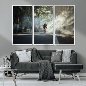 Cycling Road Bike in the Morning, Cycling Road Bike Canvas