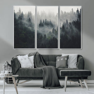 Nature Wall Decor - Serene Triptych Nature Print – Woodland