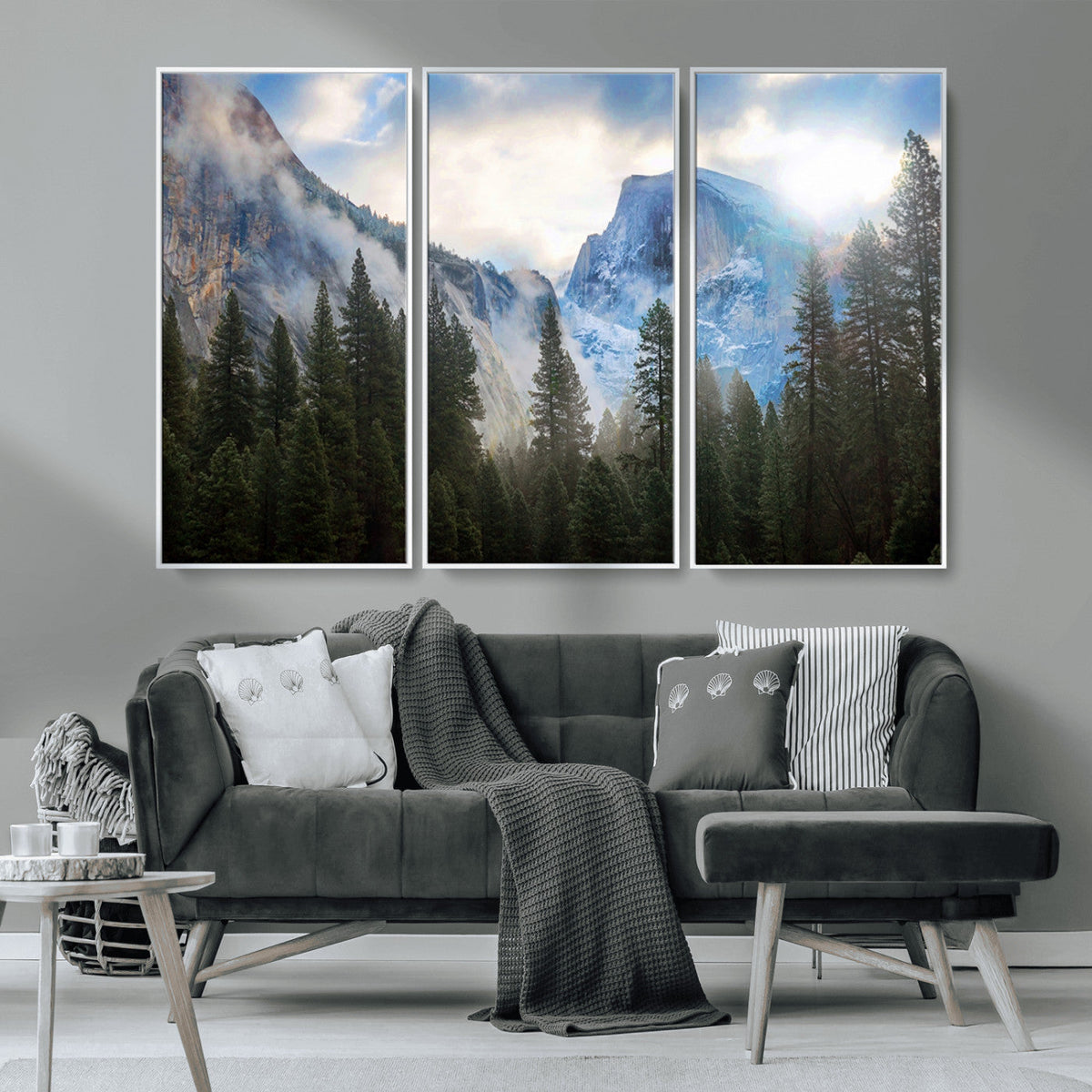 Half Dome Yosemite Calinia Wall Art Canvas Print El Capitan