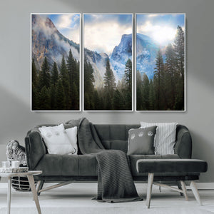 Half Dome Yosemite Calinia Wall Art Canvas Print El Capitan