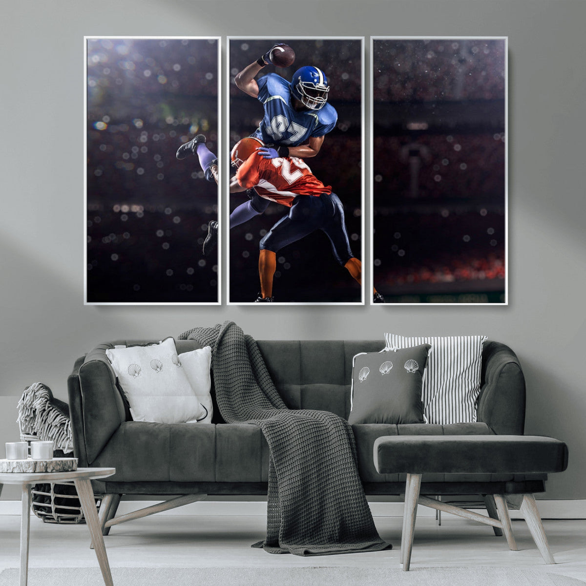 American Football Wall Art Canvas Print, Stadium Sport Wall