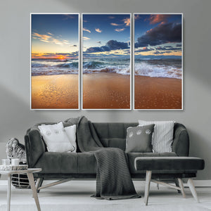 Beach Canvas Wall Art - Coastal Seascape Print for Living