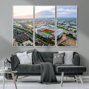 Old Trafford Manchester United Stadium Wall Art Canvas Print
