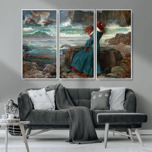 Miranda by the Shore Wall Art Canvas Print – Tempest Scene