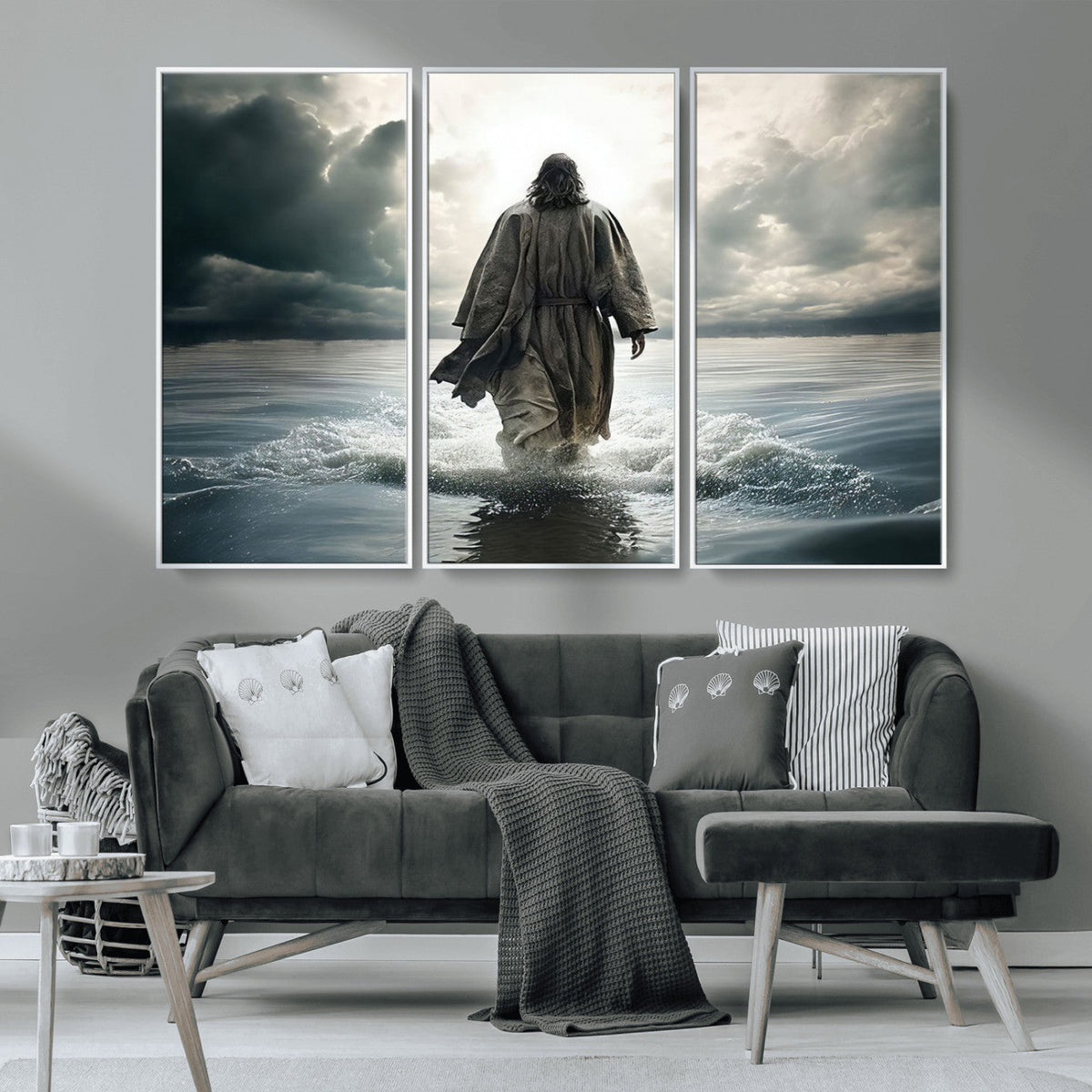 Jesus Walking on Water Wall Art | Canvas Print | Ready to