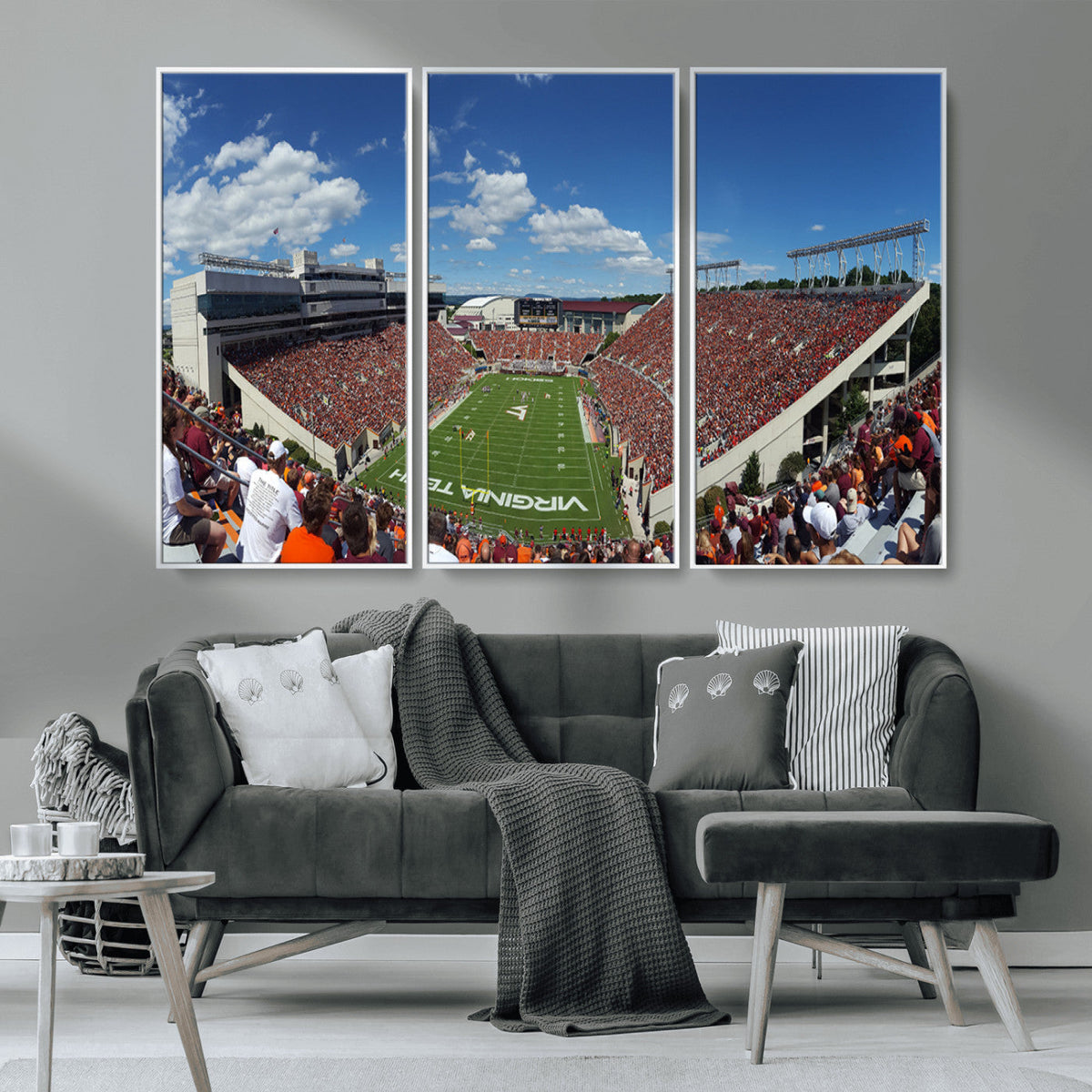 Virginia Tech Hokies Football Team Print - Blacksburg Lane
