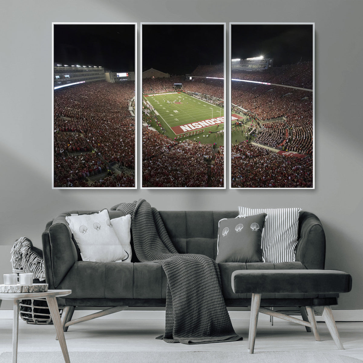 Wisconsin Badgers Football Team Print - Madison Camp Randall