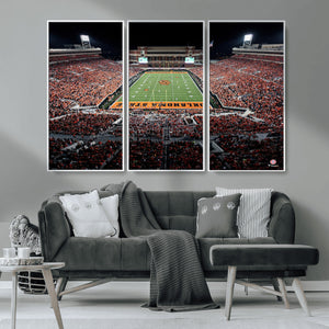 Oklahoma State Cowboys Canvas Print, Football Team Print -