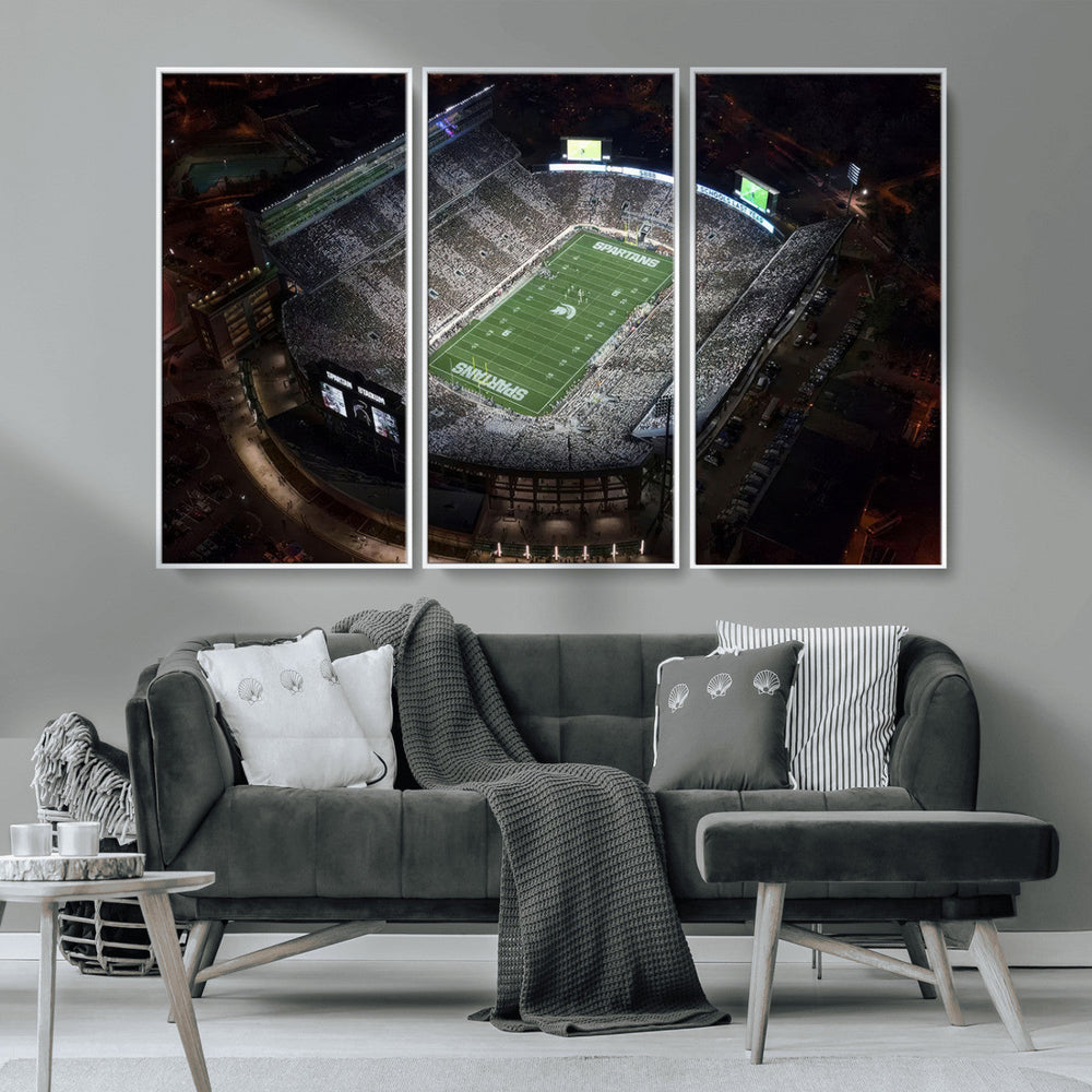 Michigan State Spartans Football Team Print - East Lansing